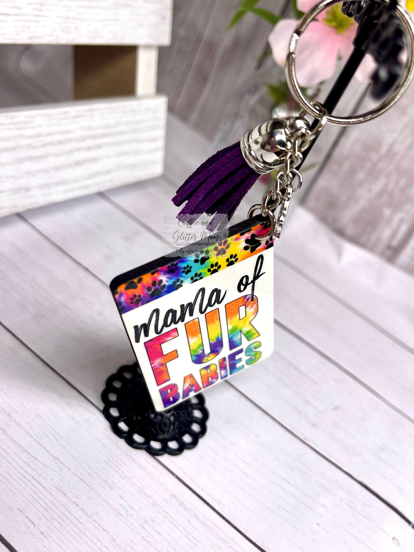 Mama of Fur Babies Keychain RTS