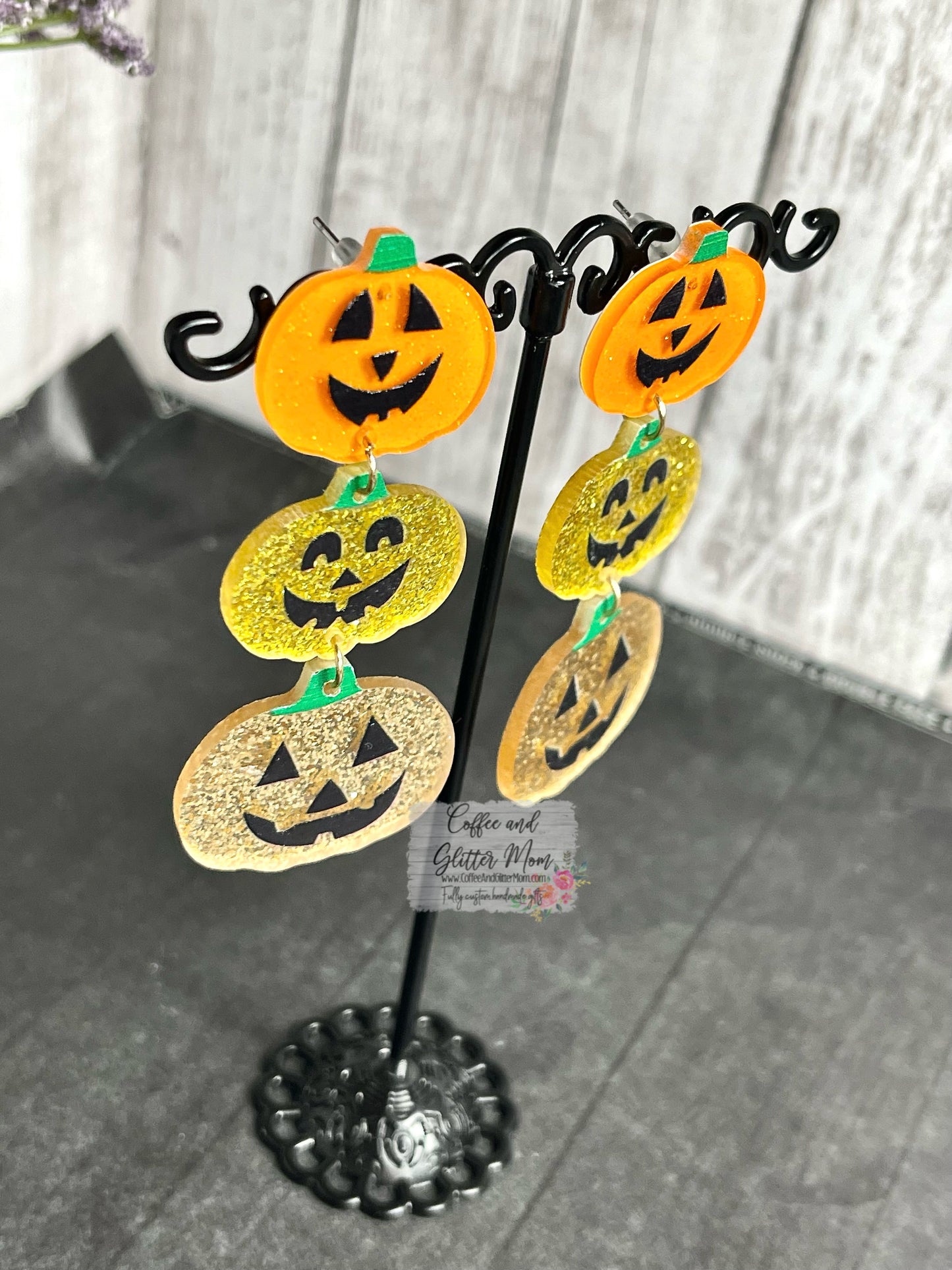 Sparkling Pumpkin Earrings