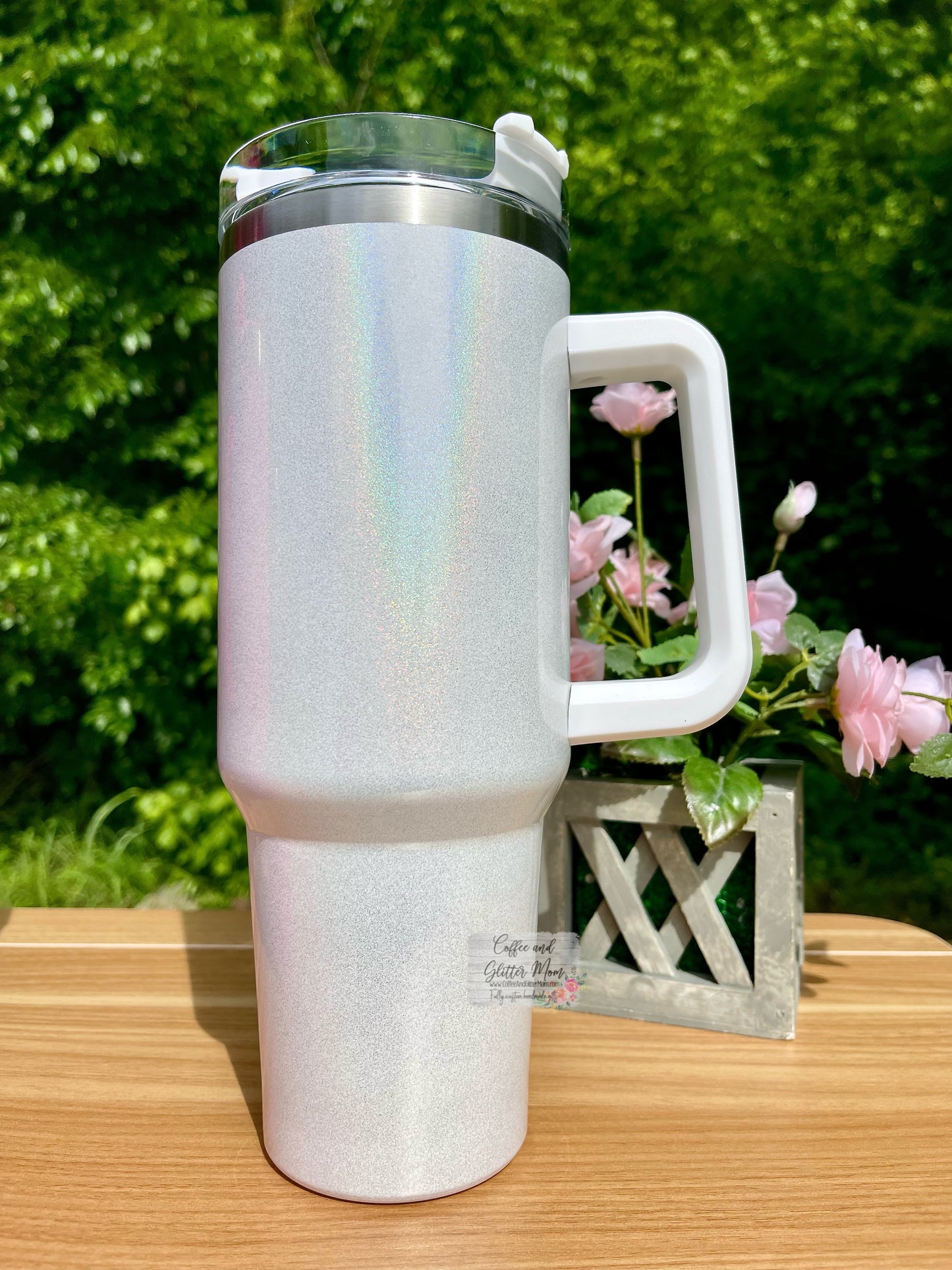 Mama Purple 40oz Stan Dupe Holographic Travel Tumbler