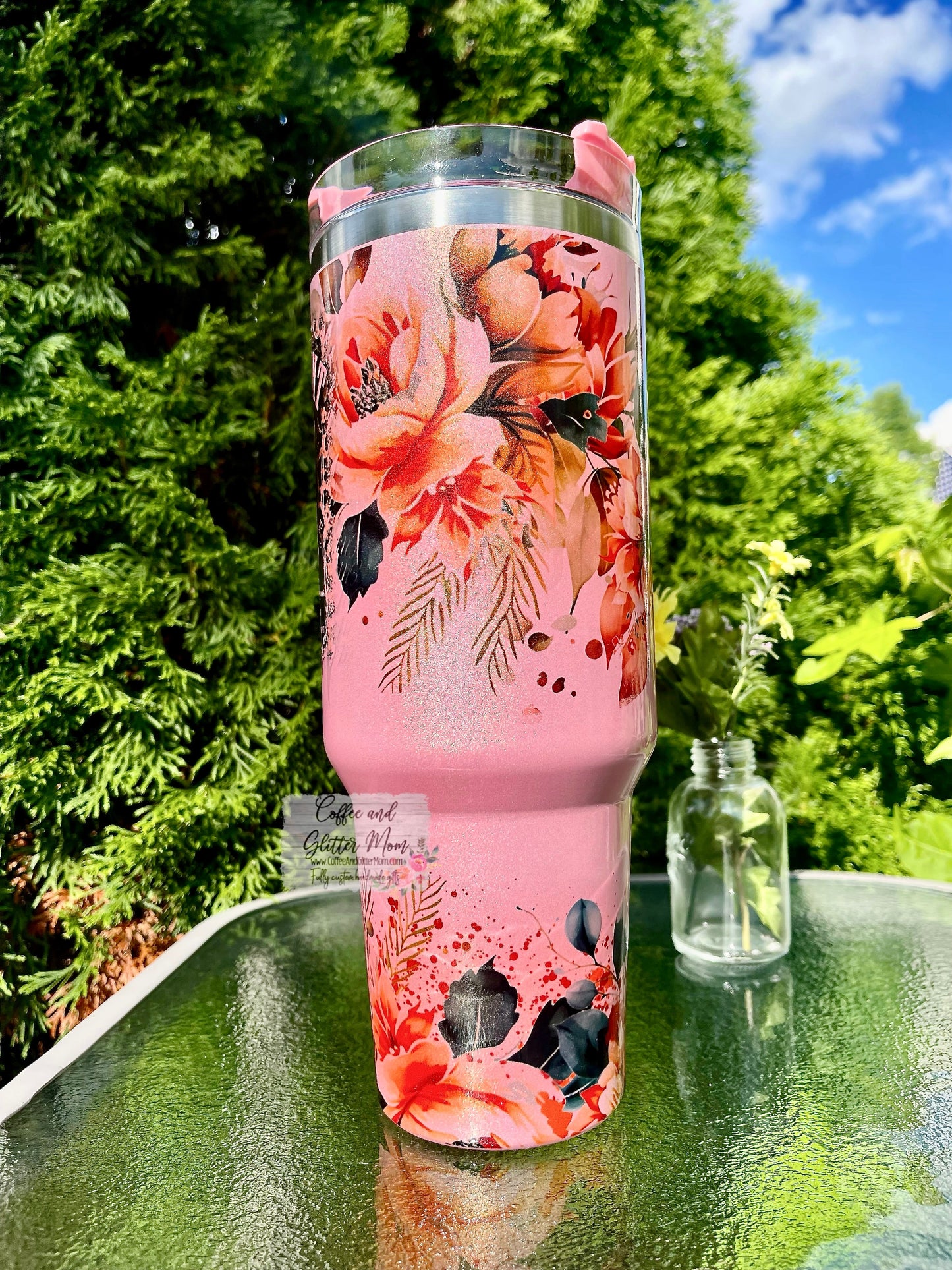 Last Night 40oz Stan Dupe Holographic Travel Tumbler