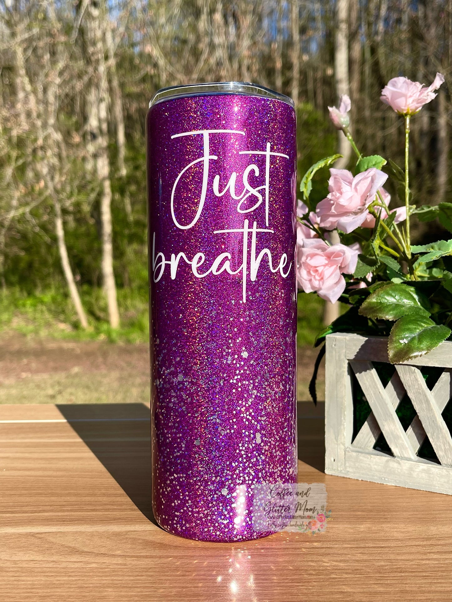 Just Breathe/Progress Over Perfection 20oz Skinny Tumbler