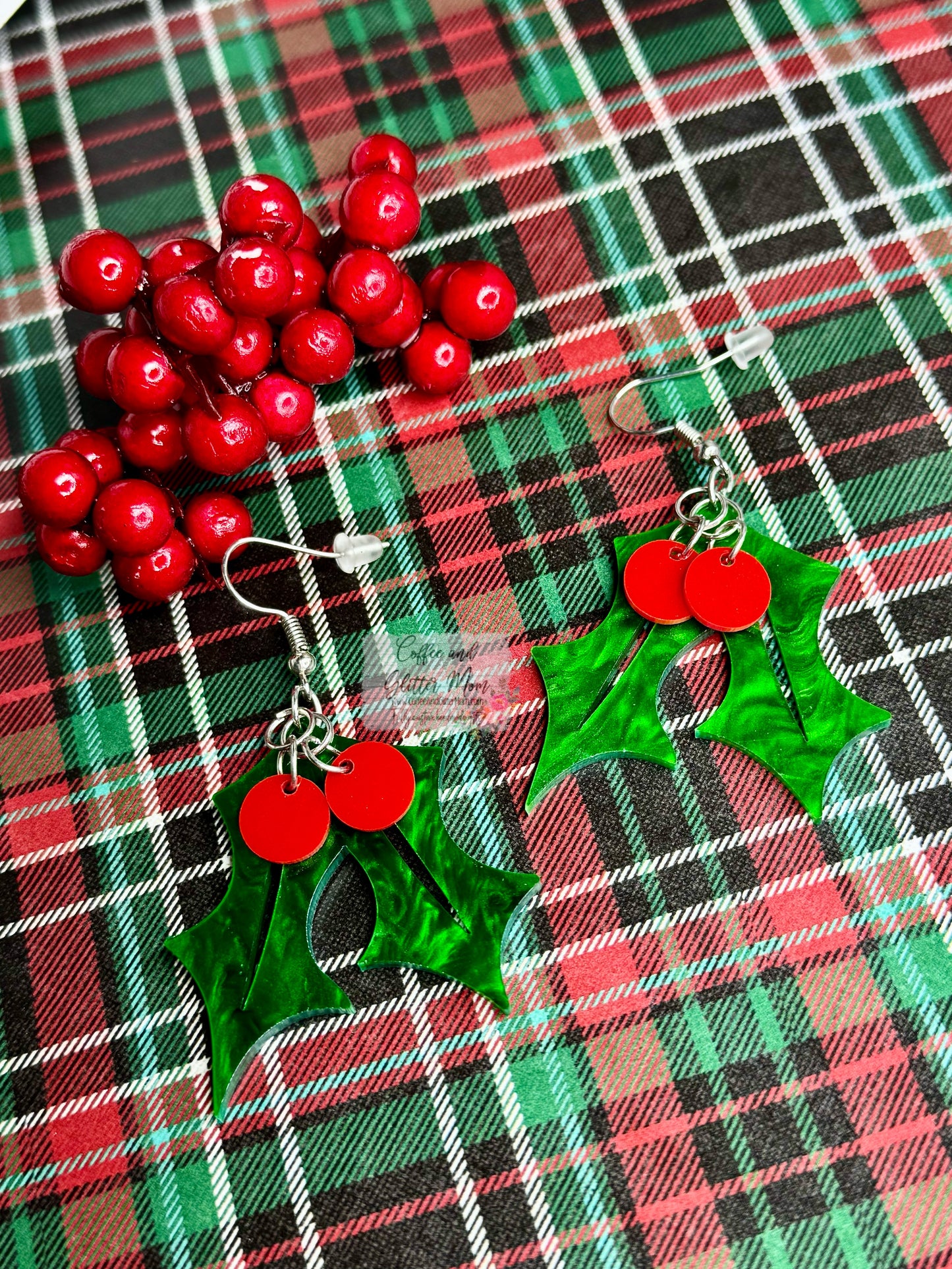 Christmas Holly Earrings