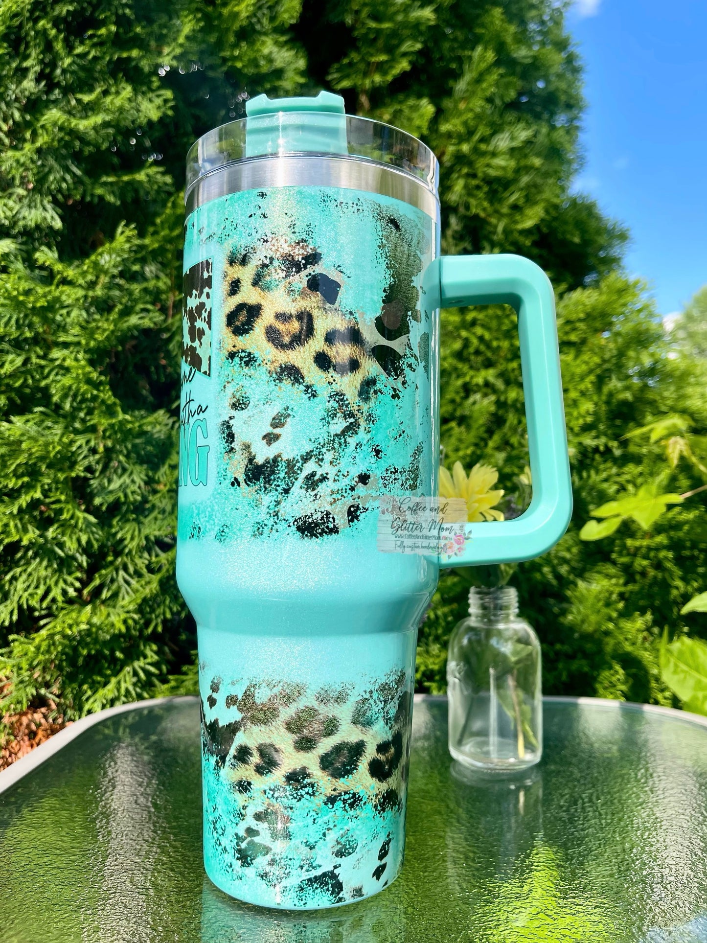 Should've Come With A Warning 40oz Stan Dupe Holographic Travel Tumbler