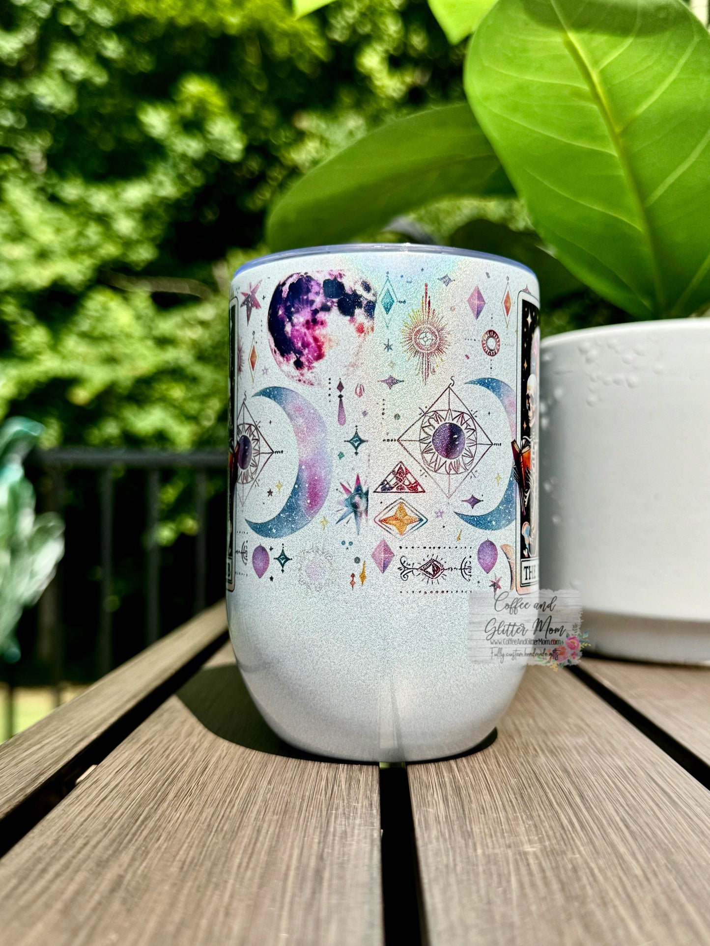 Book Club Tarot Card 12oz Holographic Wine Tumbler