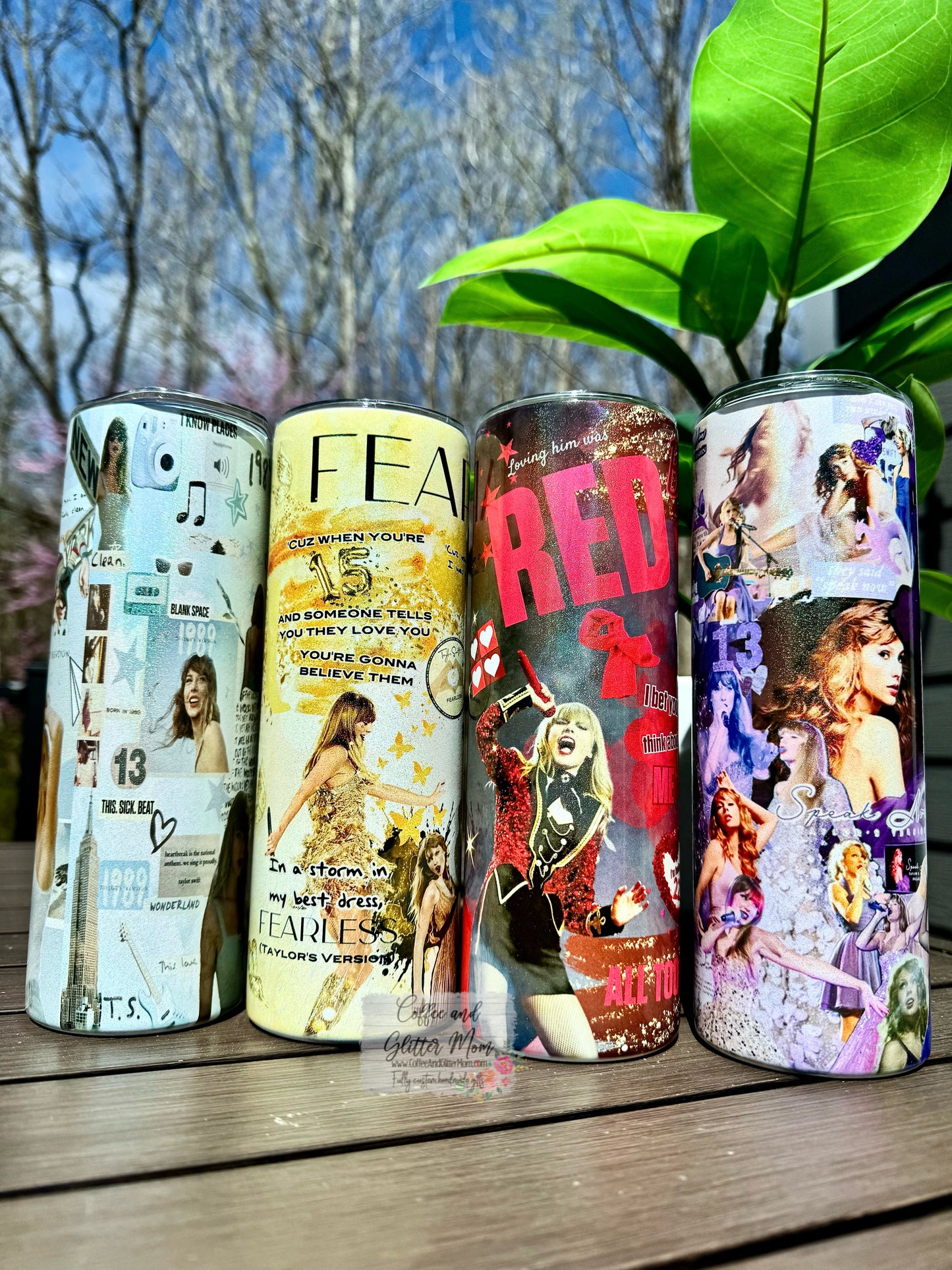 Taylor's Music Eras 20oz Holographic Skinny Tumbler