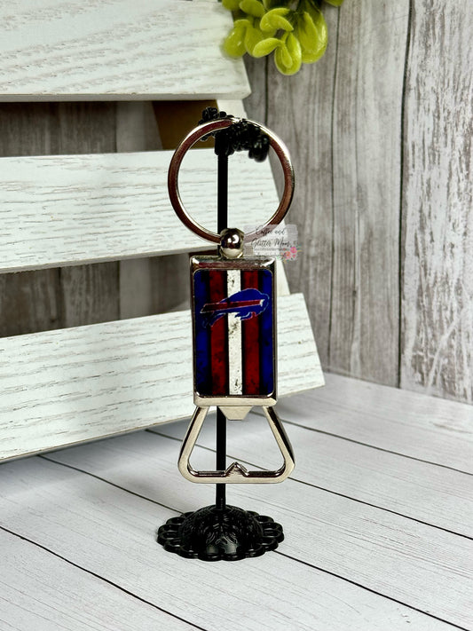 Bills Football Bottle Opener Keychain