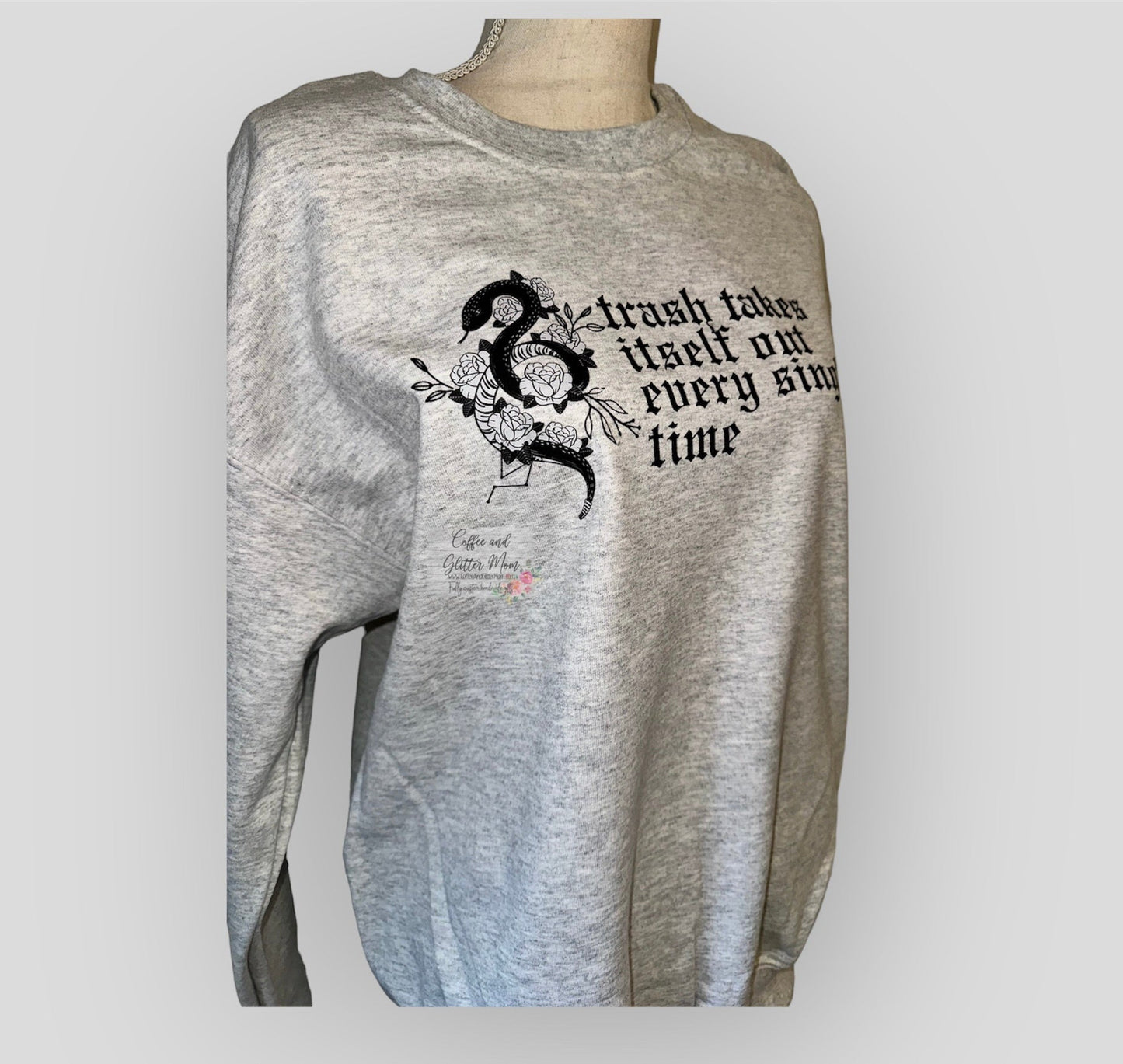 Trash Takes It's Self Out Adult Medium Sweatshirt