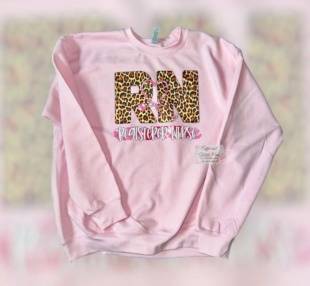 Animal Print RN Large Adult Sweatshirt