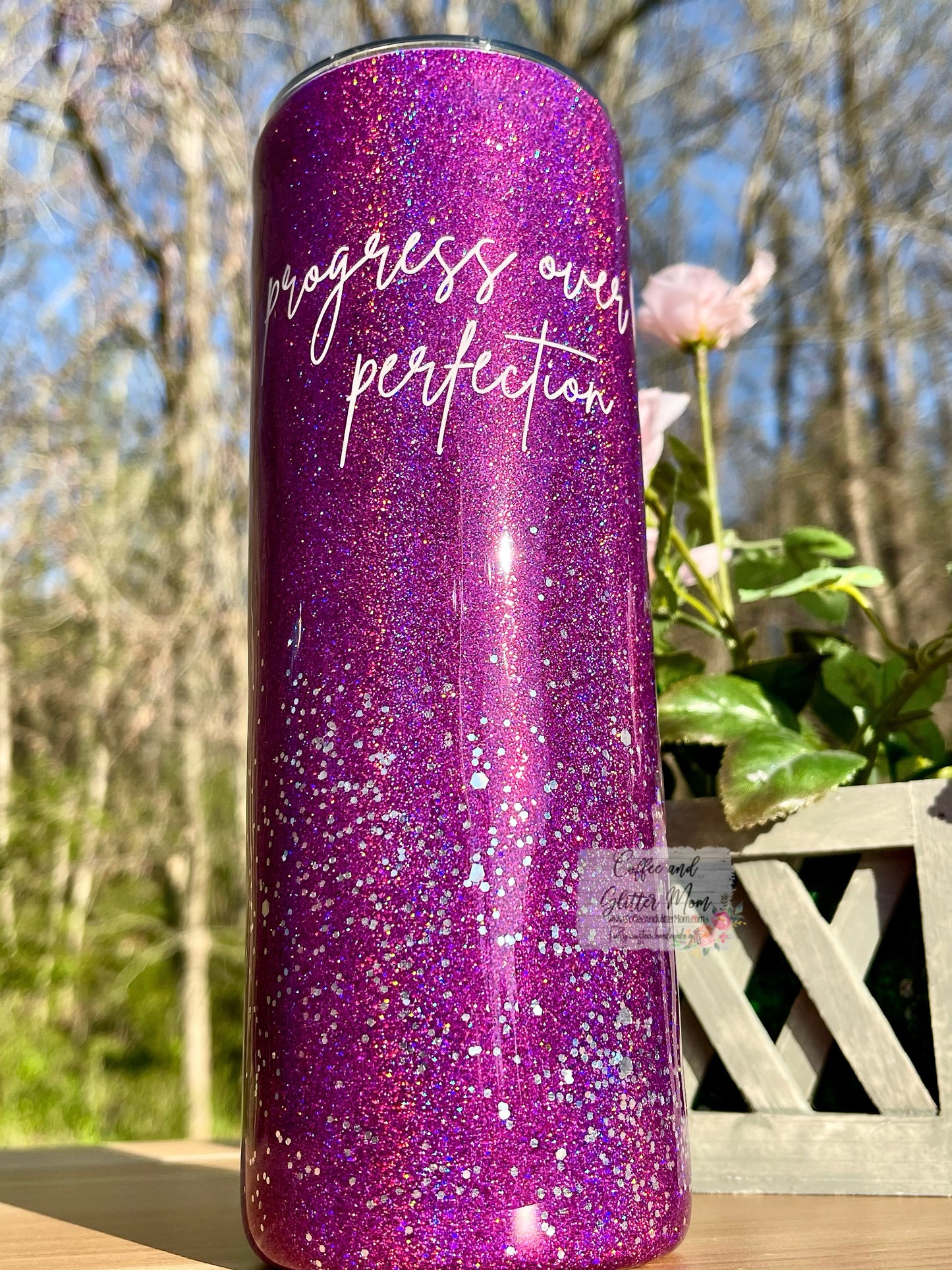 Just Breathe/Progress Over Perfection 20oz Skinny Tumbler