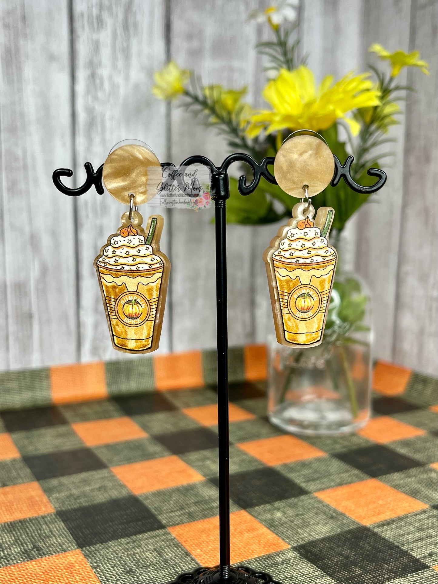Pumpkin Spice Coffee Earrings