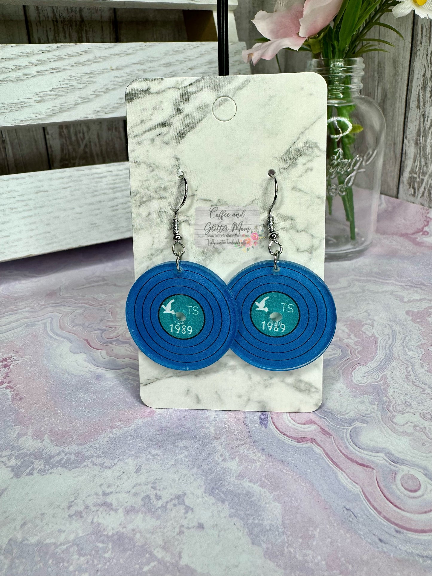 TS 1989 Vinyl Acrylic Earrings