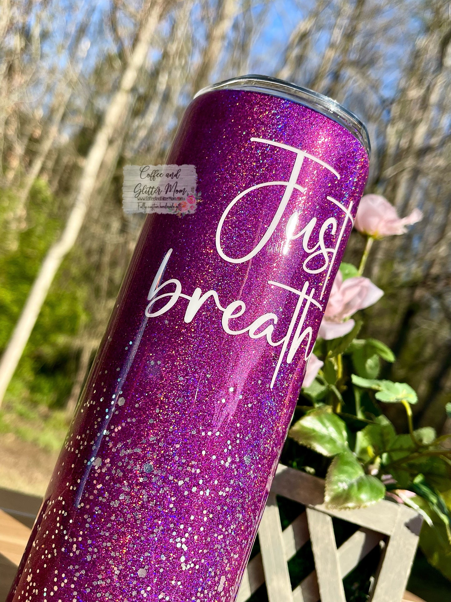 Just Breathe/Progress Over Perfection 20oz Skinny Tumbler