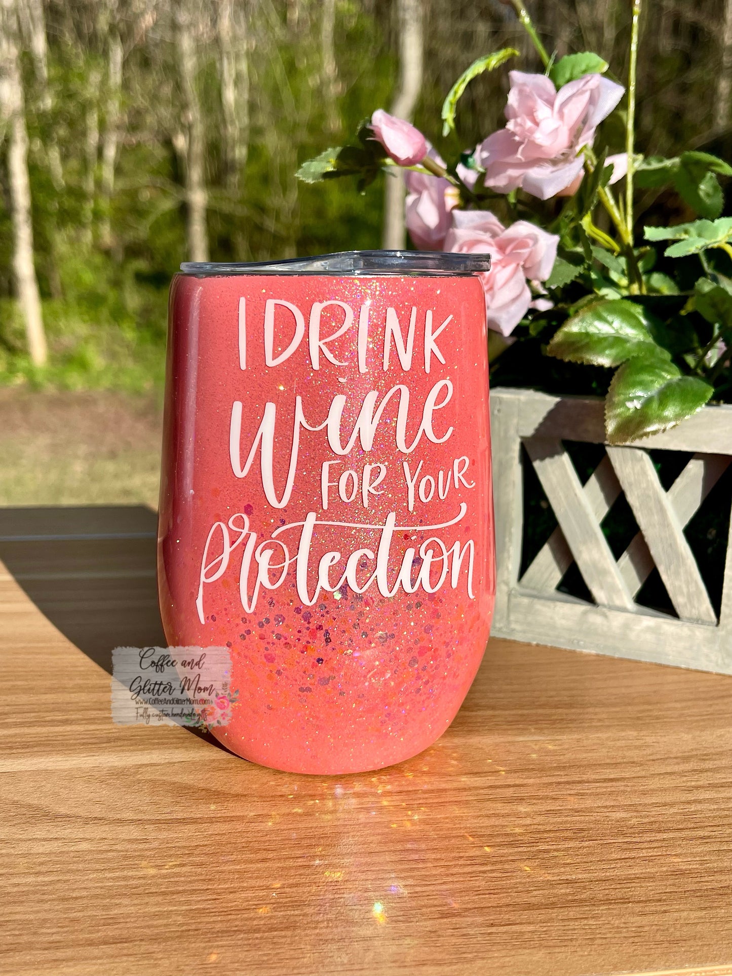 Drink Wine/Sips 15oz Wine Tumbler with Lid and Straw