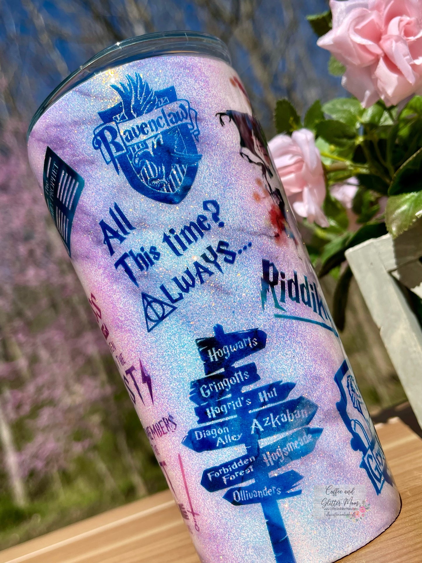 HP Happiness Watercolor Marble 16oz Slim Pint