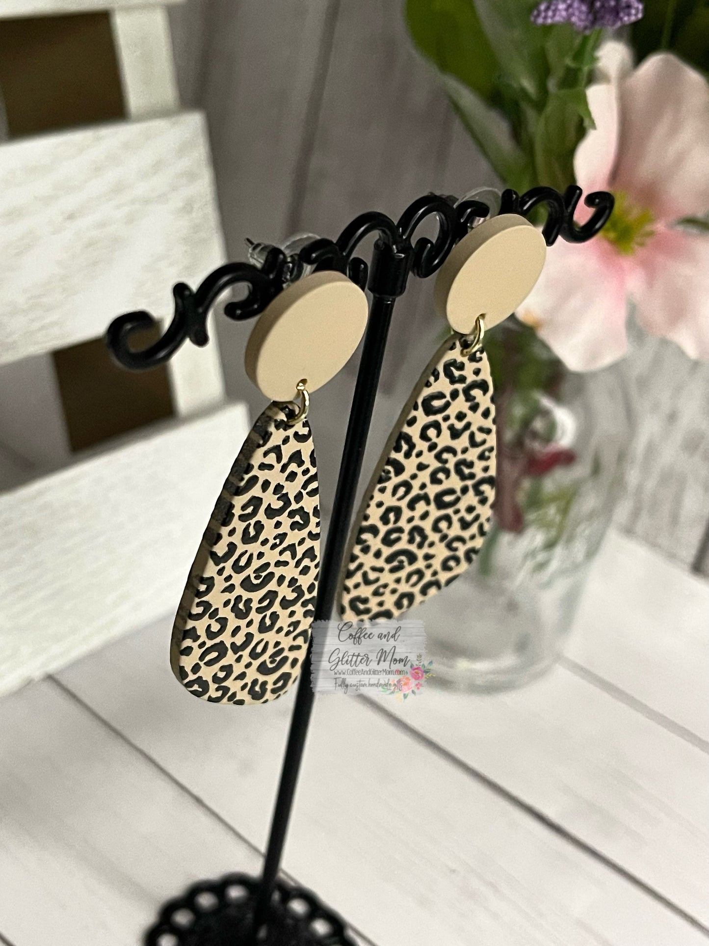 Cheetah Print Clay Earrings