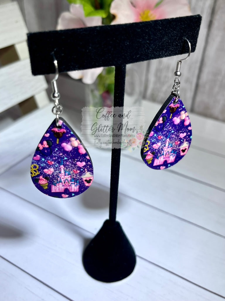 Magical Castle Teardrop Earrings RTS