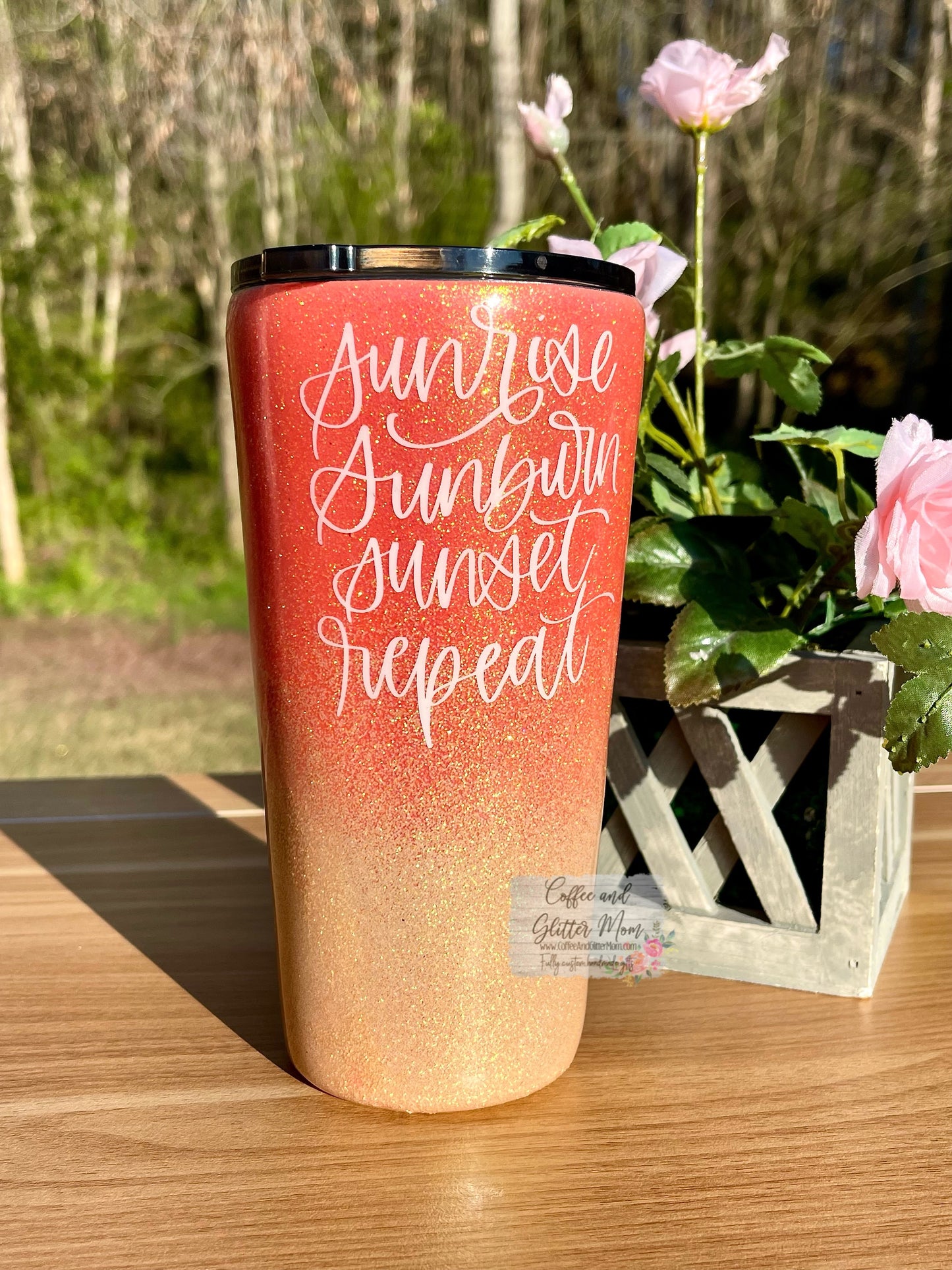 Sunrise Sunburn Sunset Repeat 16oz Slim Pint