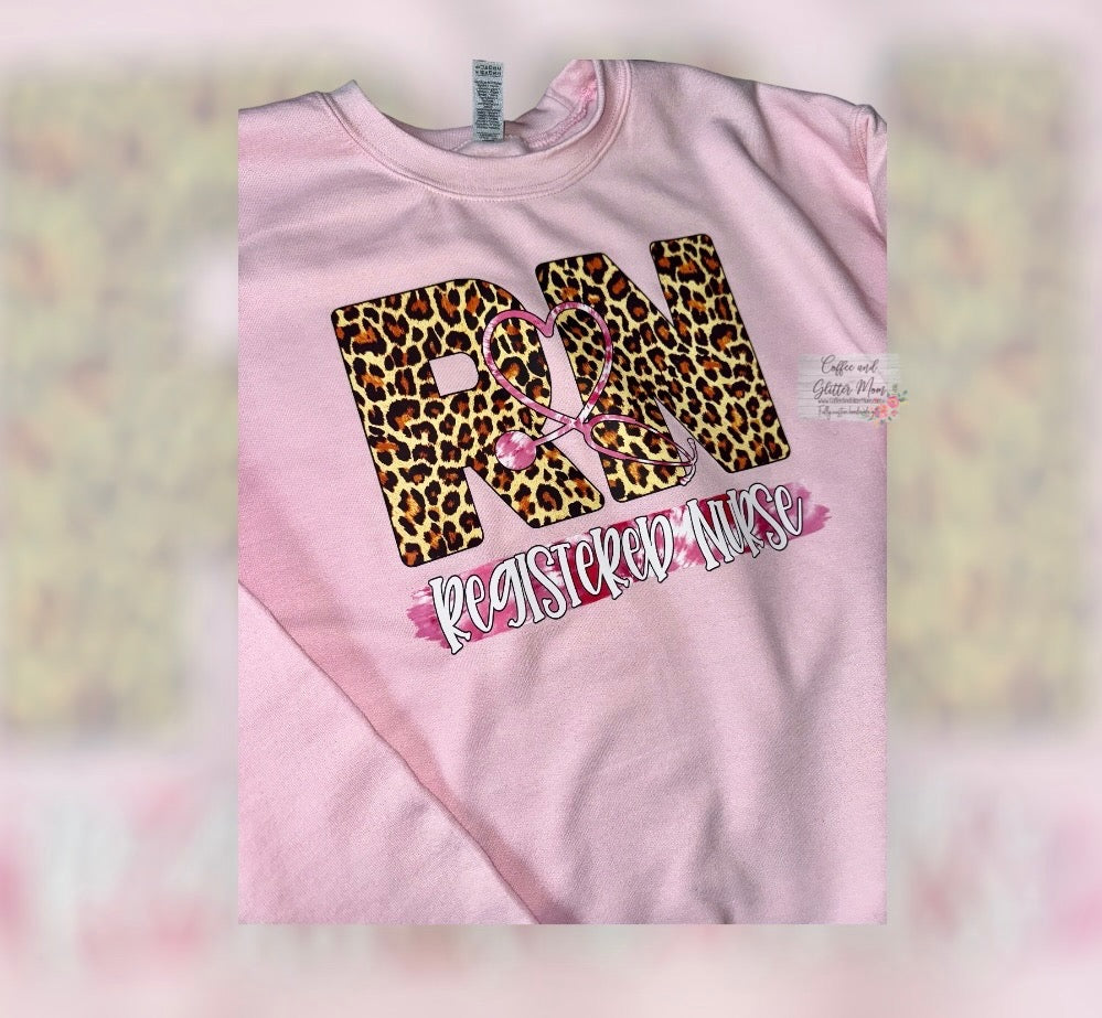 Animal Print RN Large Adult Sweatshirt