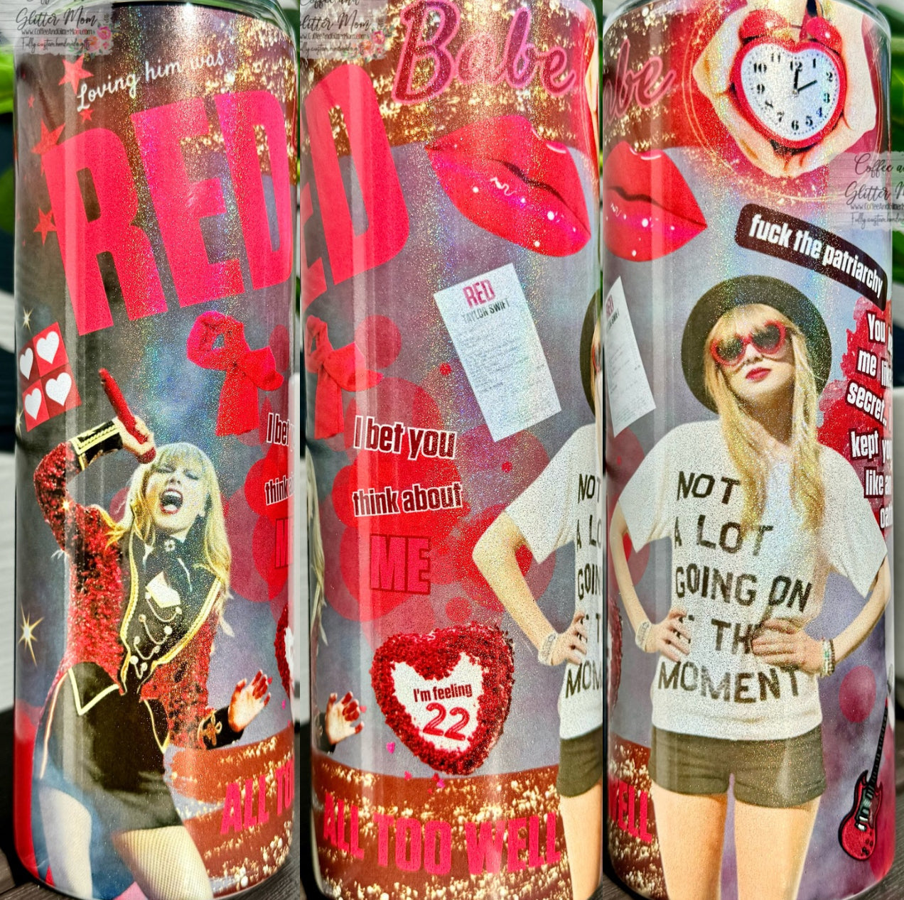 RTS Taylor's Music Eras 20oz Holographic Skinny Tumbler