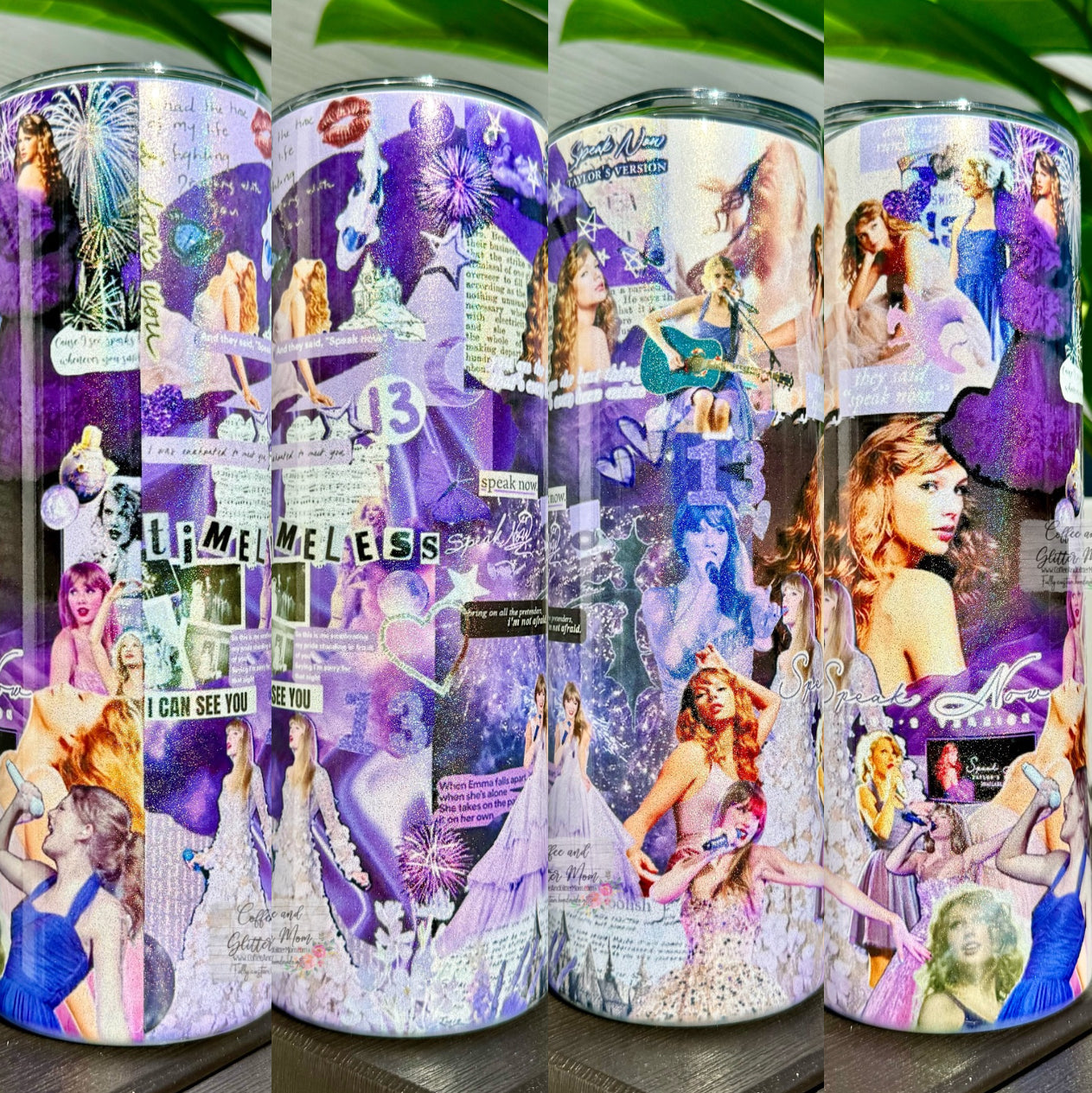 RTS Taylor's Music Eras 20oz Holographic Skinny Tumbler