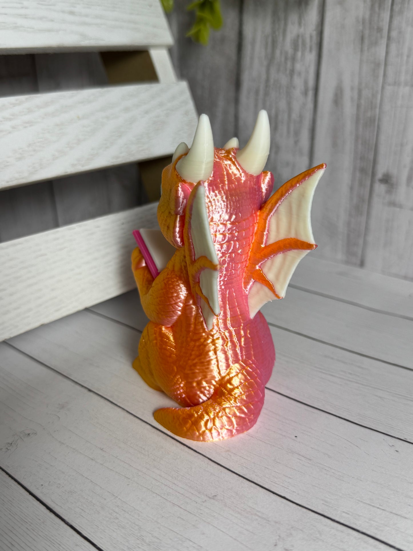 Reading Dragon Bookshelf Decor In Stock