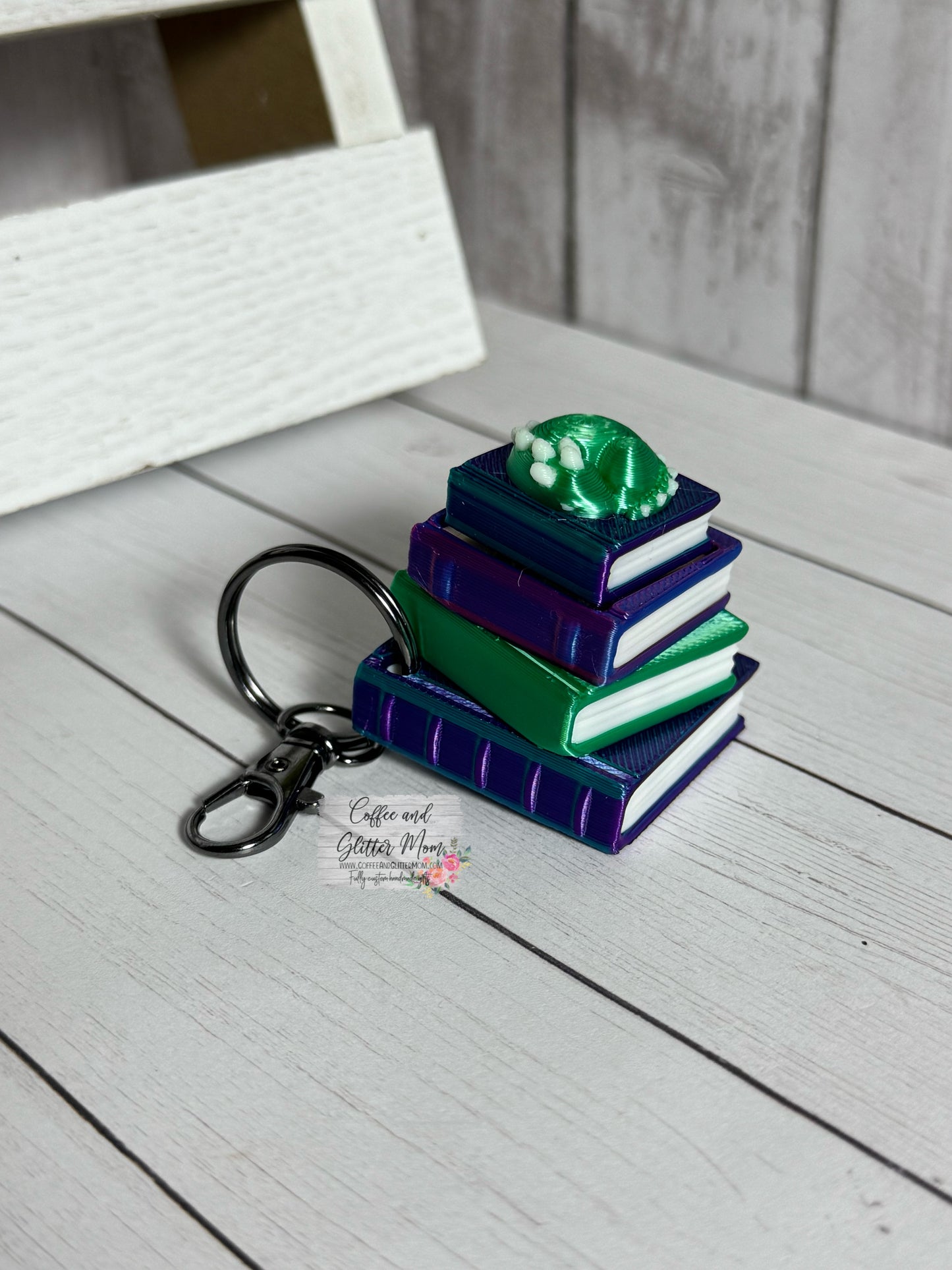 Book Stack Fidget Clicker Keychains