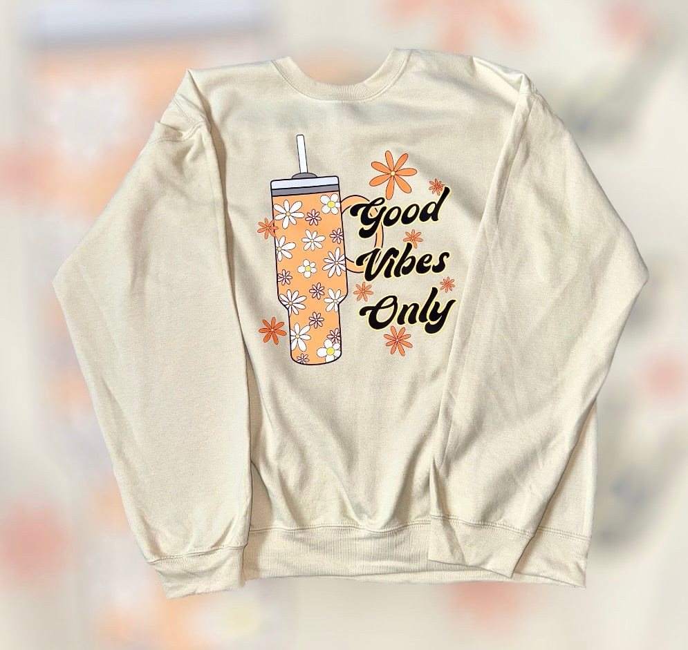 Good Vibes Only Adult Large Sweatshirt