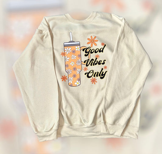 Good Vibes Only Adult Large Sweatshirt