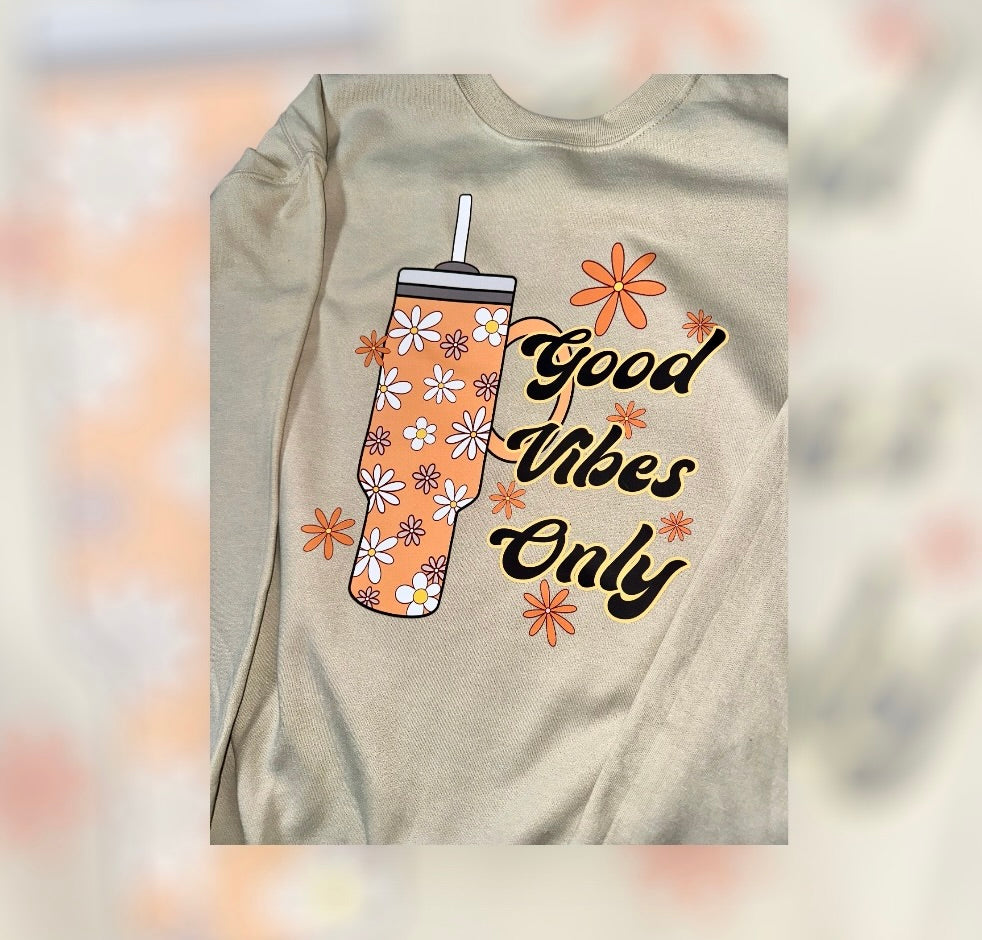 Good Vibes Only Adult Large Sweatshirt