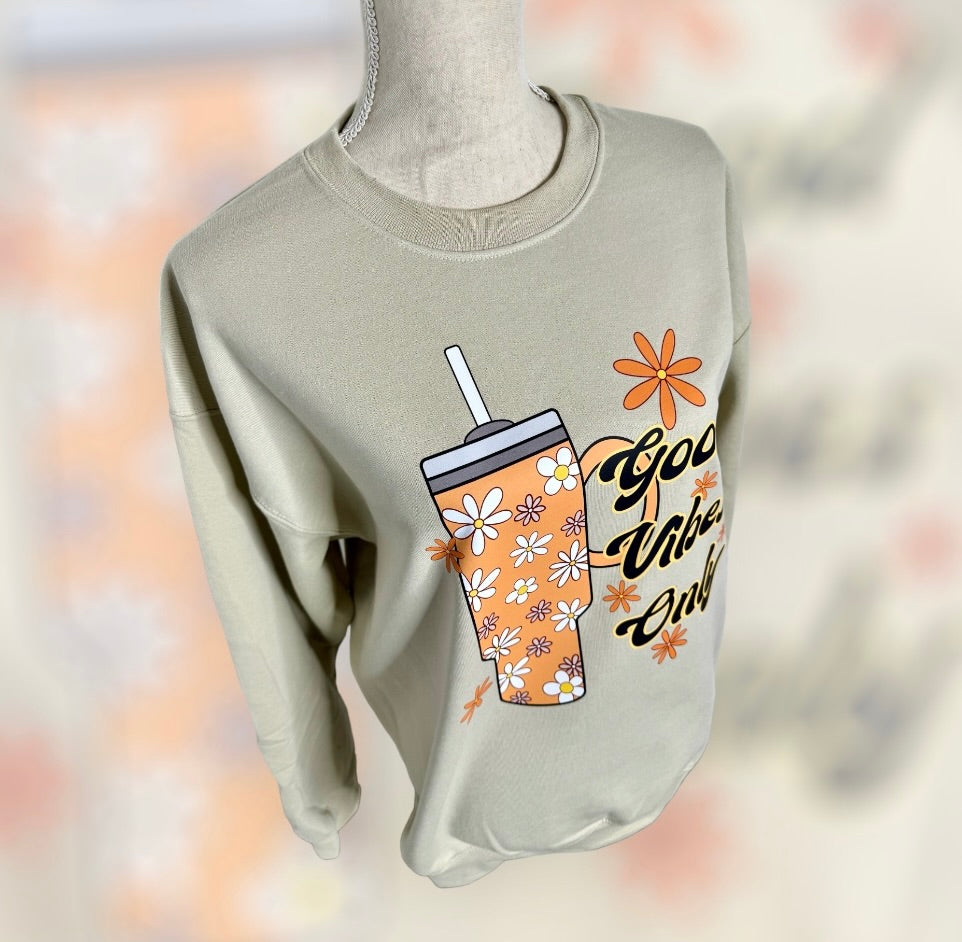 Good Vibes Only Adult Large Sweatshirt