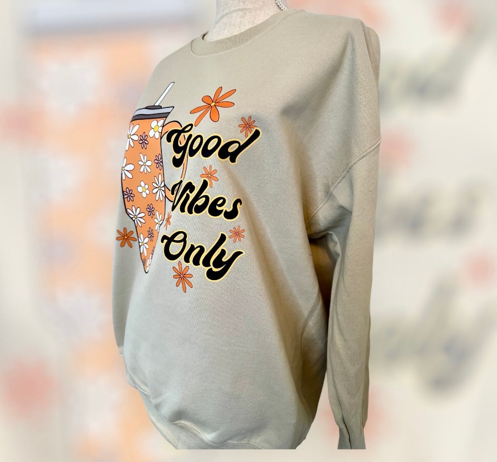Good Vibes Only Adult Large Sweatshirt