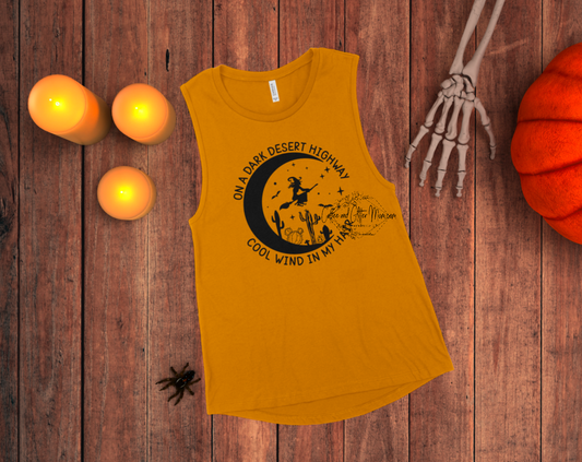 Dark Desert Highway Witch Bella + Canvas Tank