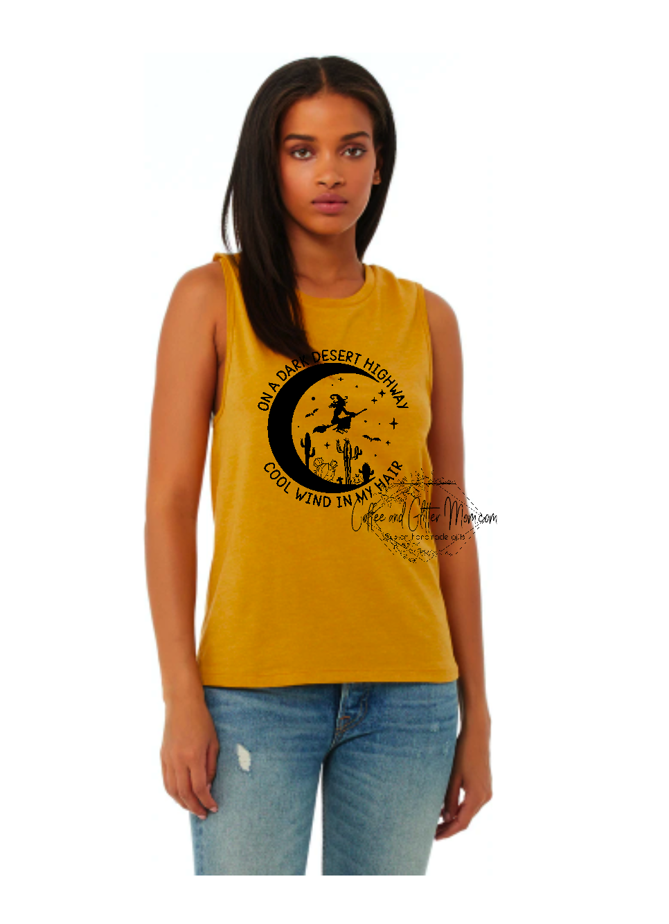 Dark Desert Highway Witch Bella + Canvas Tank