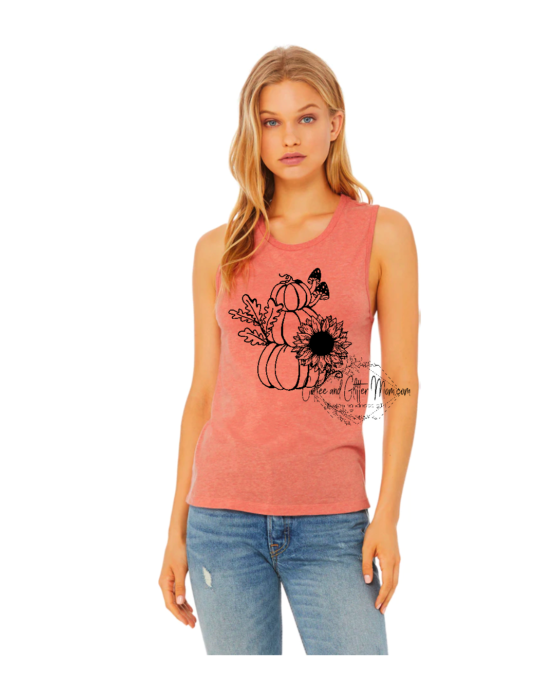 Fall Pumpkin Stack Bella + Canvas Tank