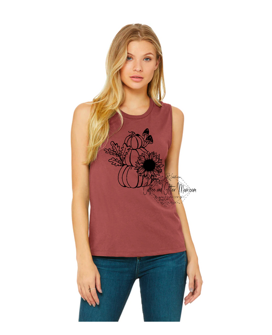 Fall Pumpkin Stack Bella + Canvas Tank