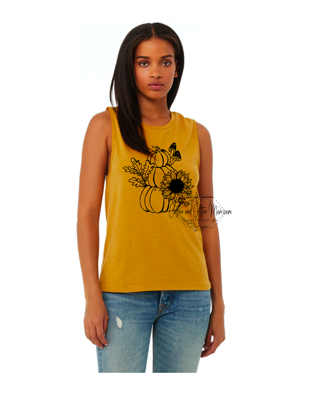 Fall Pumpkin Stack Bella + Canvas Tank