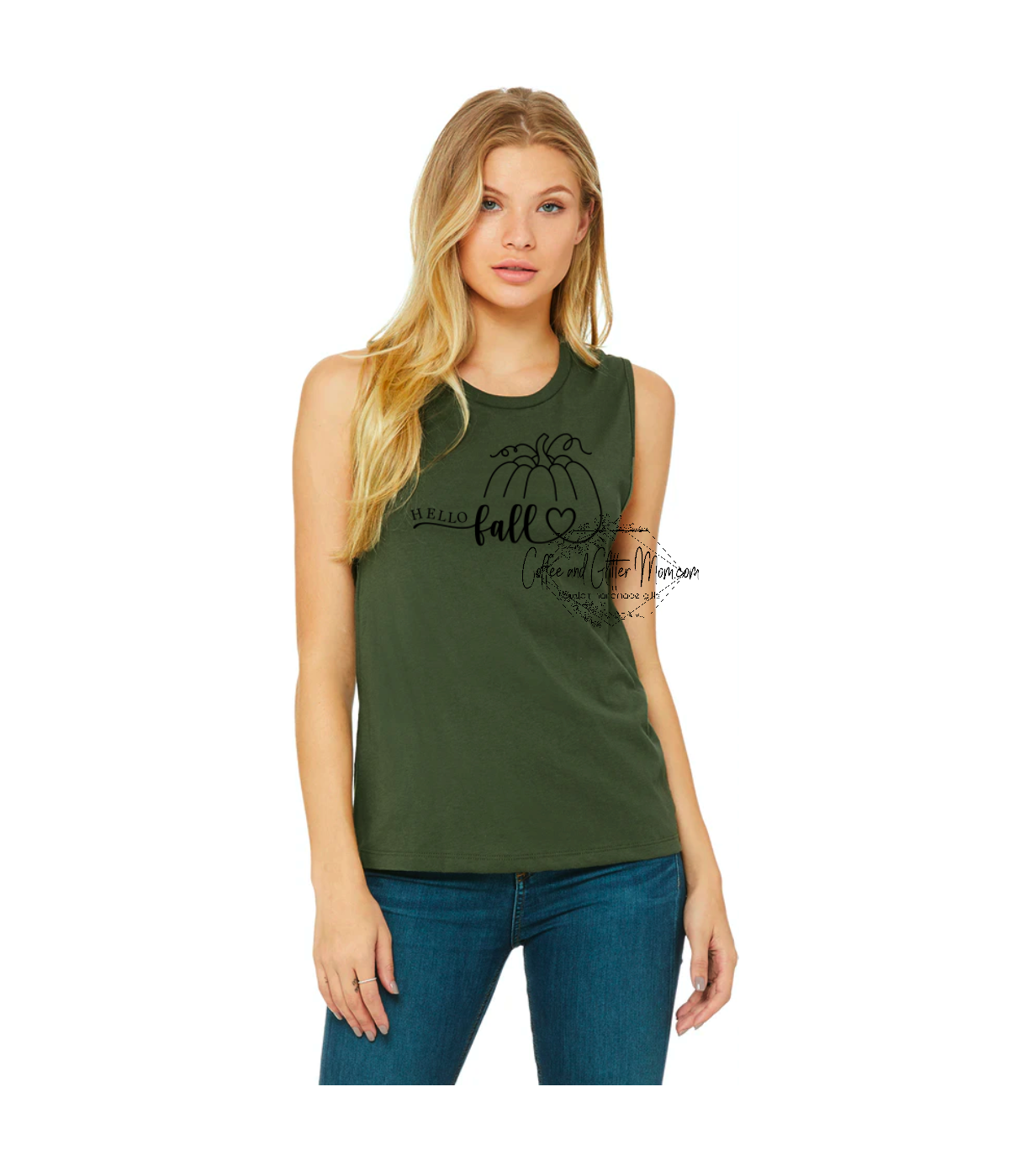 Hello Fall Pumpkin Bella + Canvas Tank