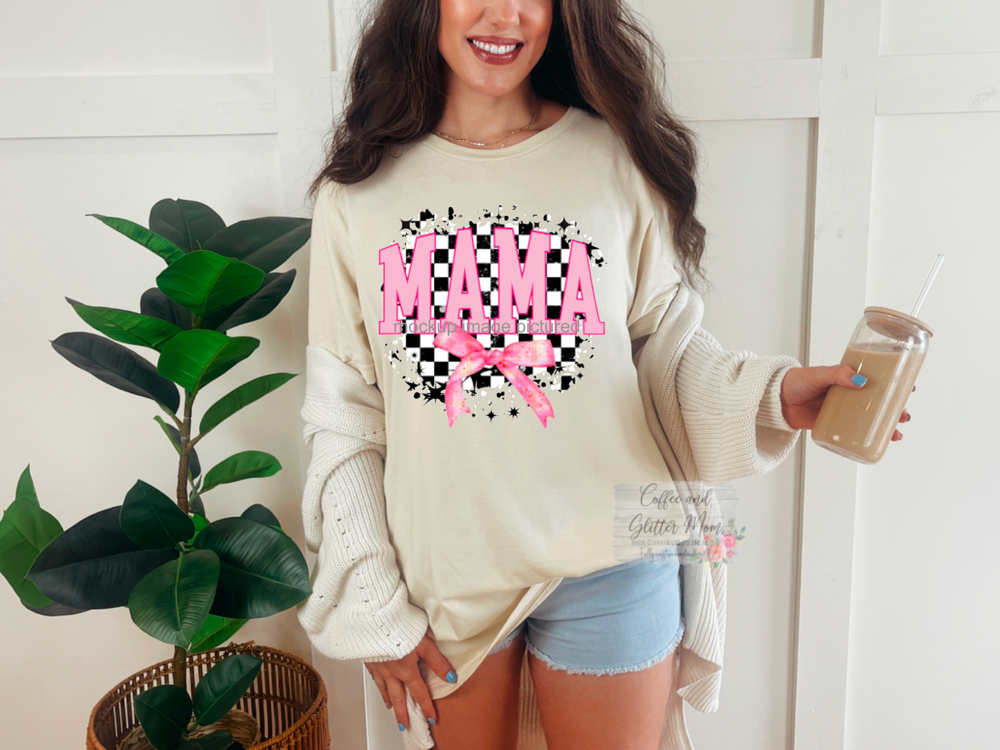 Checkered Pink Mama Unisex Tee or Sweatshirt