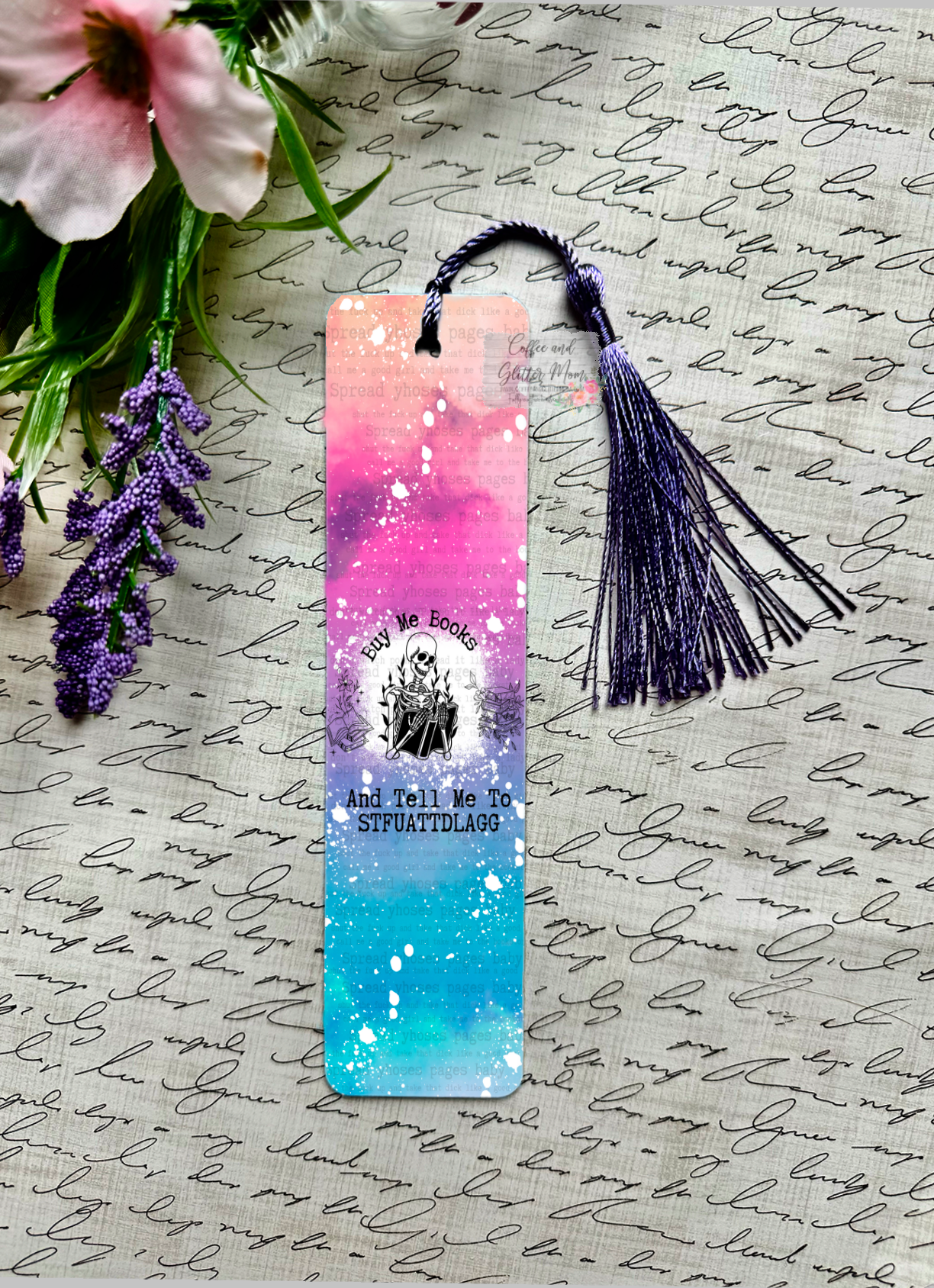 Buy Me Books And STFUATTDLAGG Skeleton Bookmark