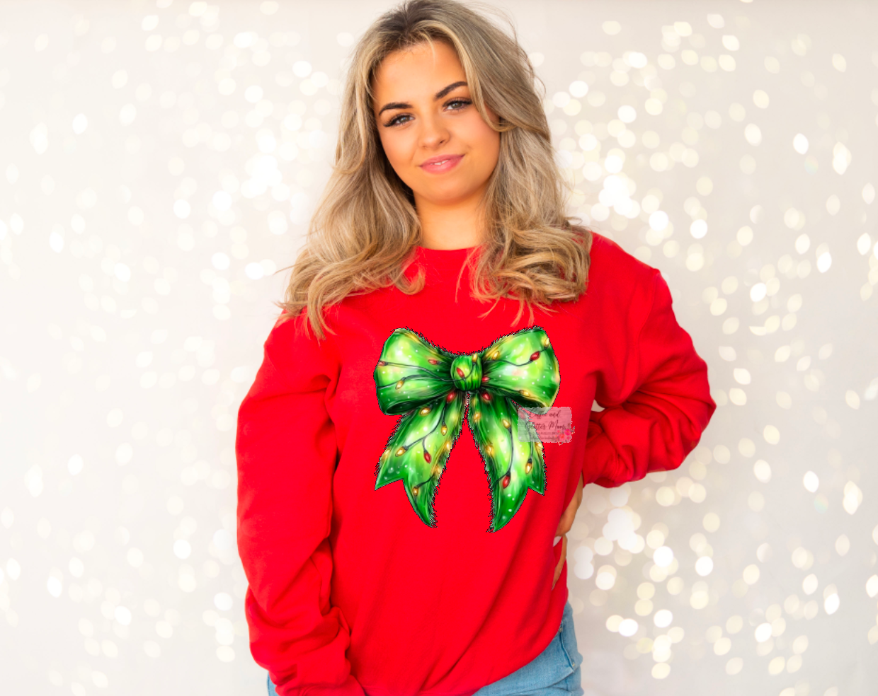 Grinchy Bow Sweatshirt