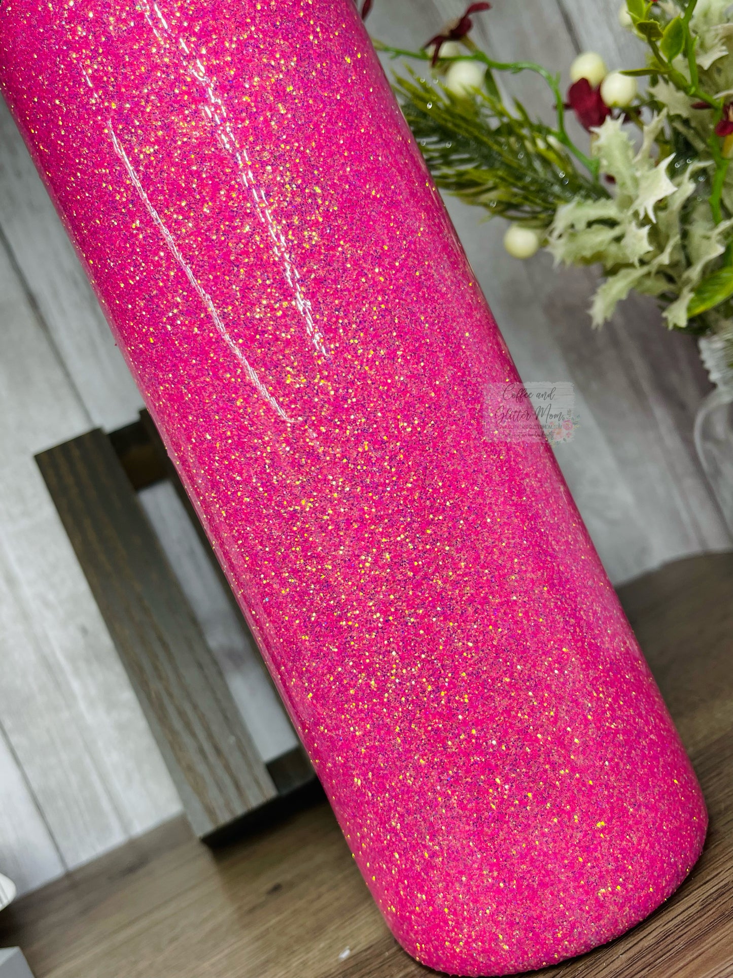 Water Lily Fine Glitter Tumbler