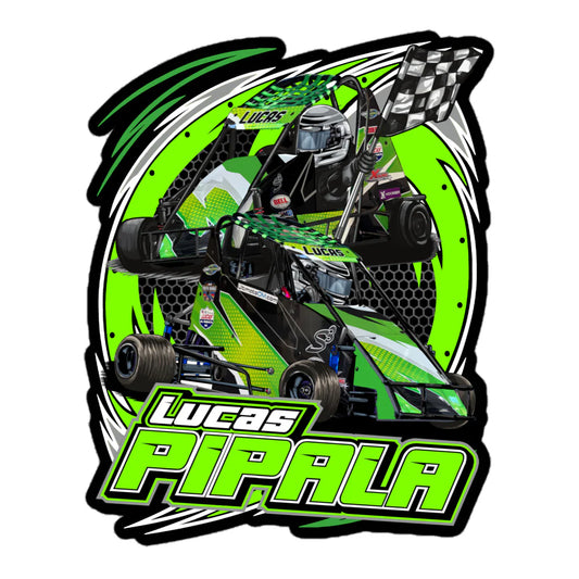Lucas Pipala Racing Sticker (Large)