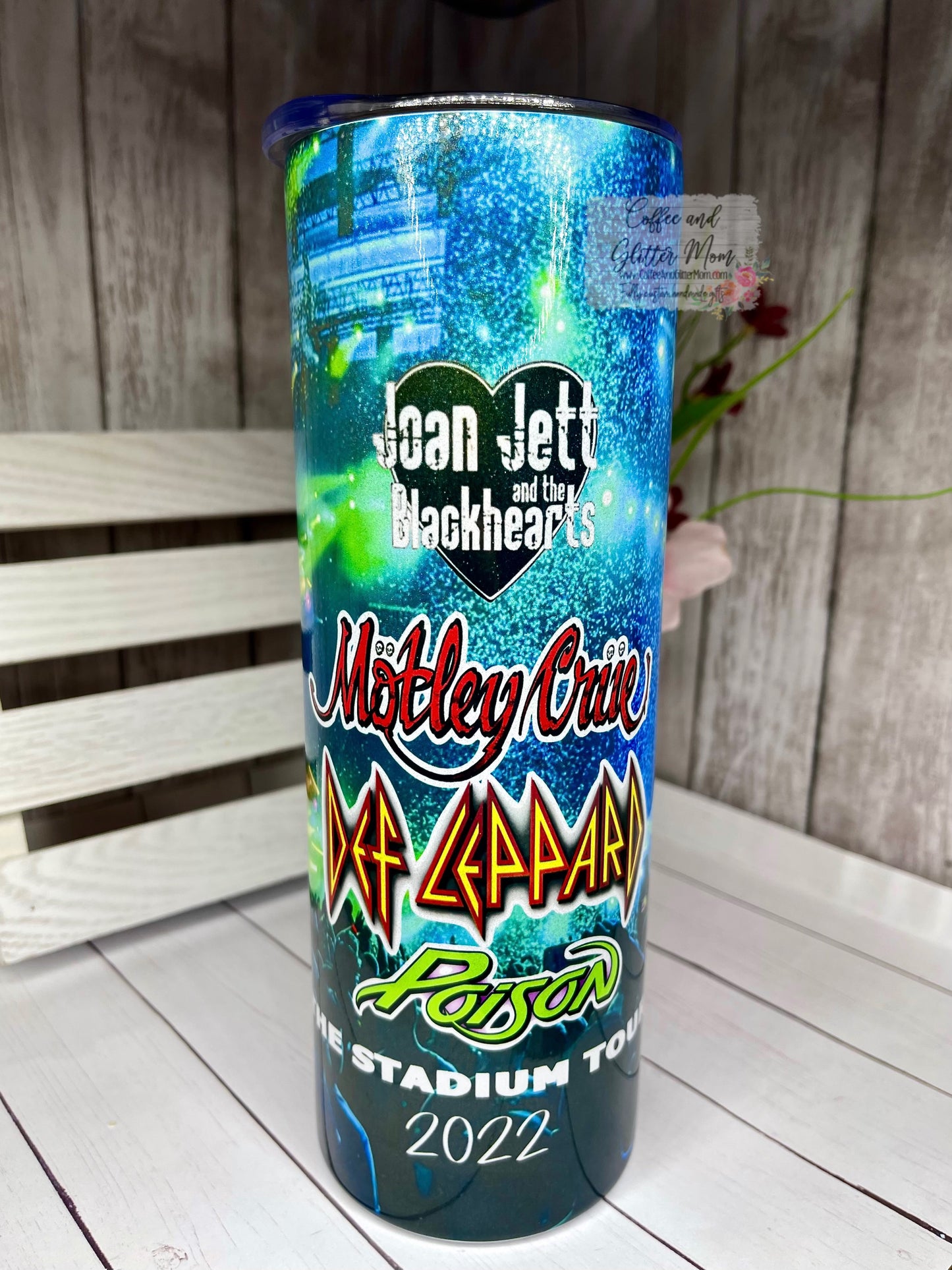 The 2022 Stadium Tour 20oz White Rainbow Skinny Tumbler