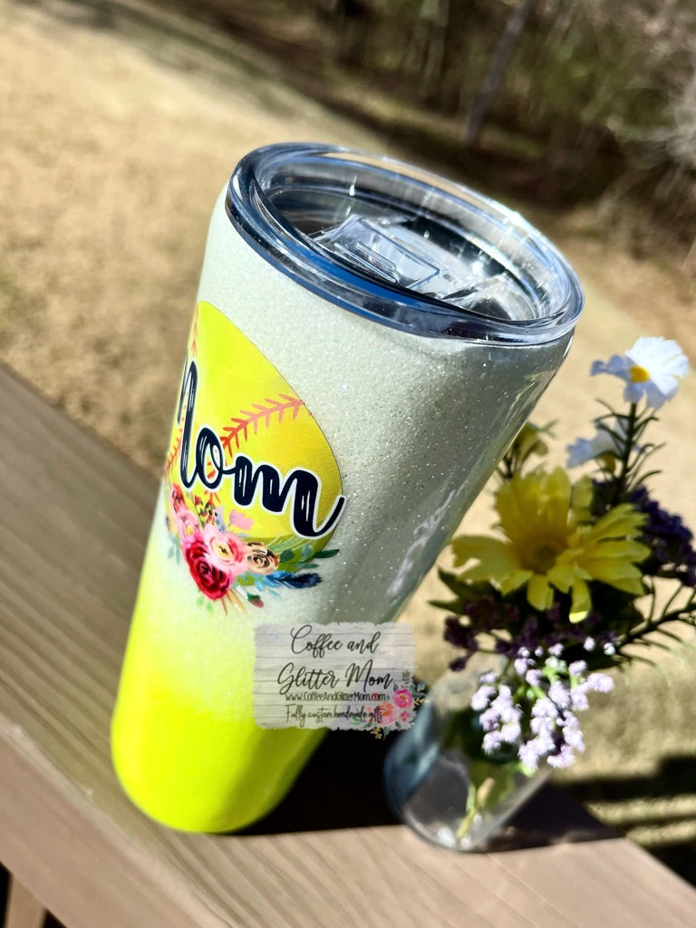 Softball Mom 20oz Skinny