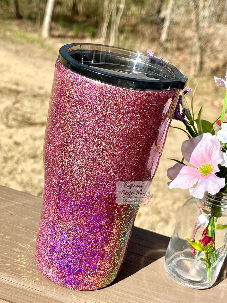 Enchanted Rose Gold Blush 20oz Travel Tumbler