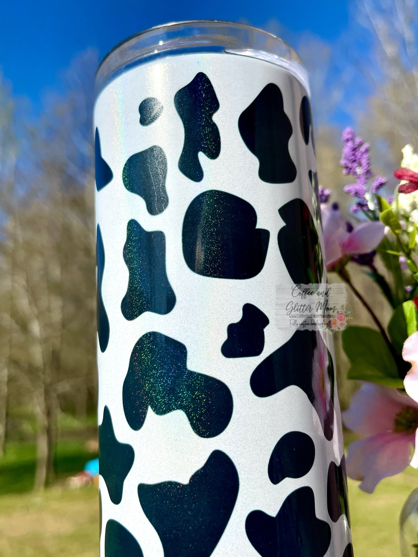 Just A Little Moody 20oz White Rainbow Skinny Tumbler