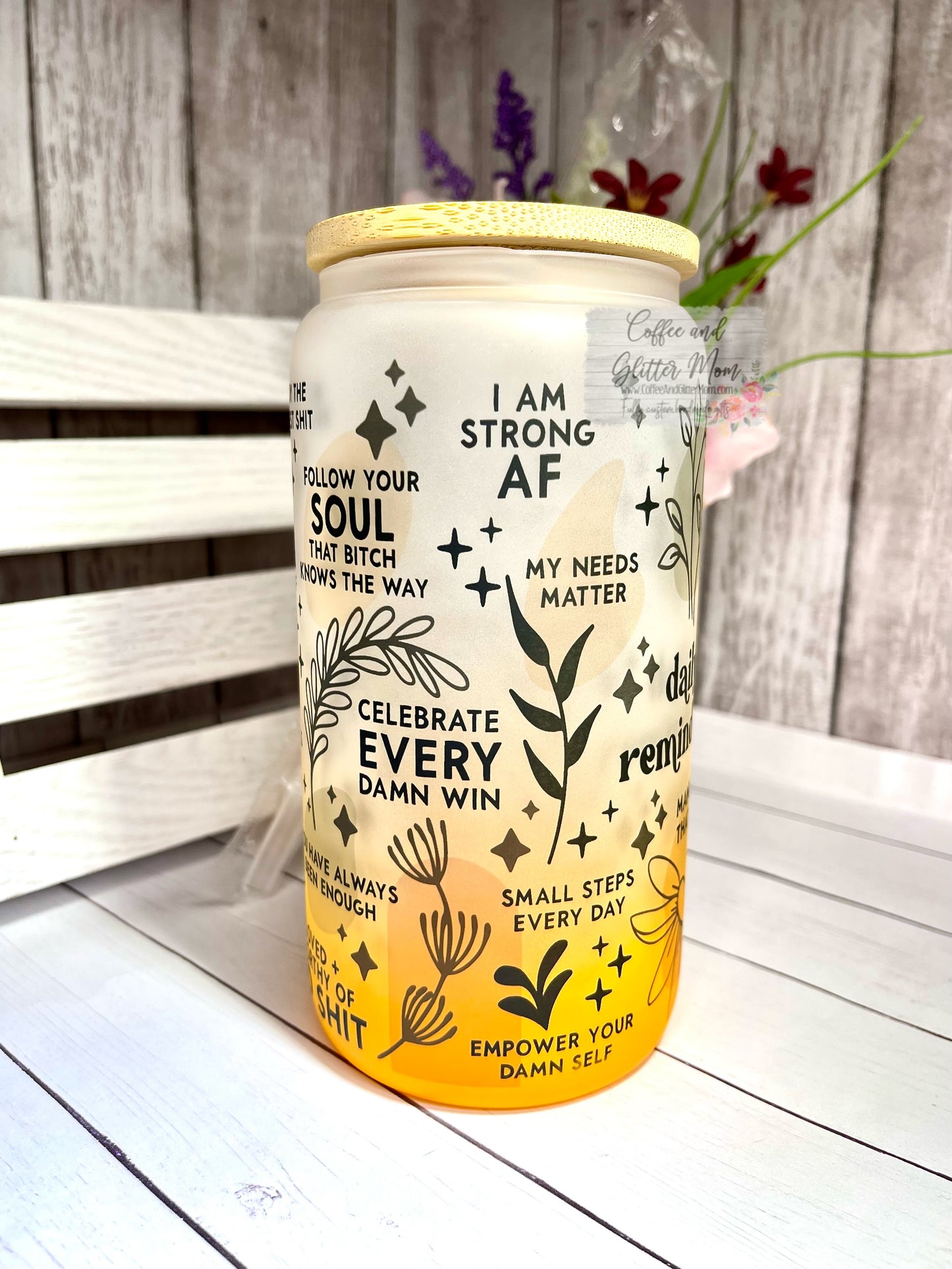 Daily Reminders (NSFW version) Any Color 16oz Glass Can
