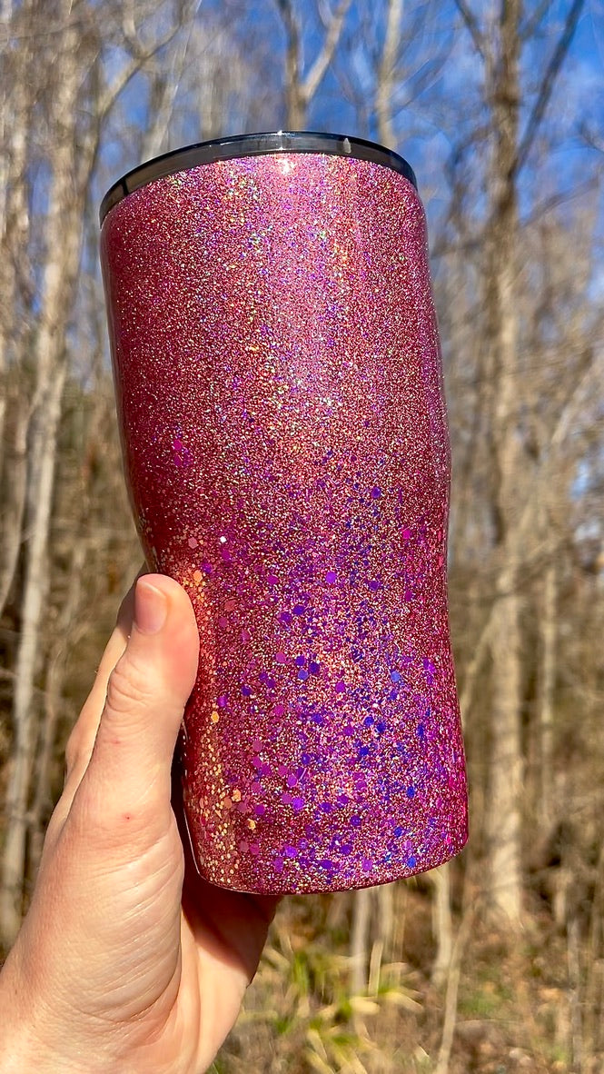Enchanted Rose Gold Blush 20oz Travel Tumbler