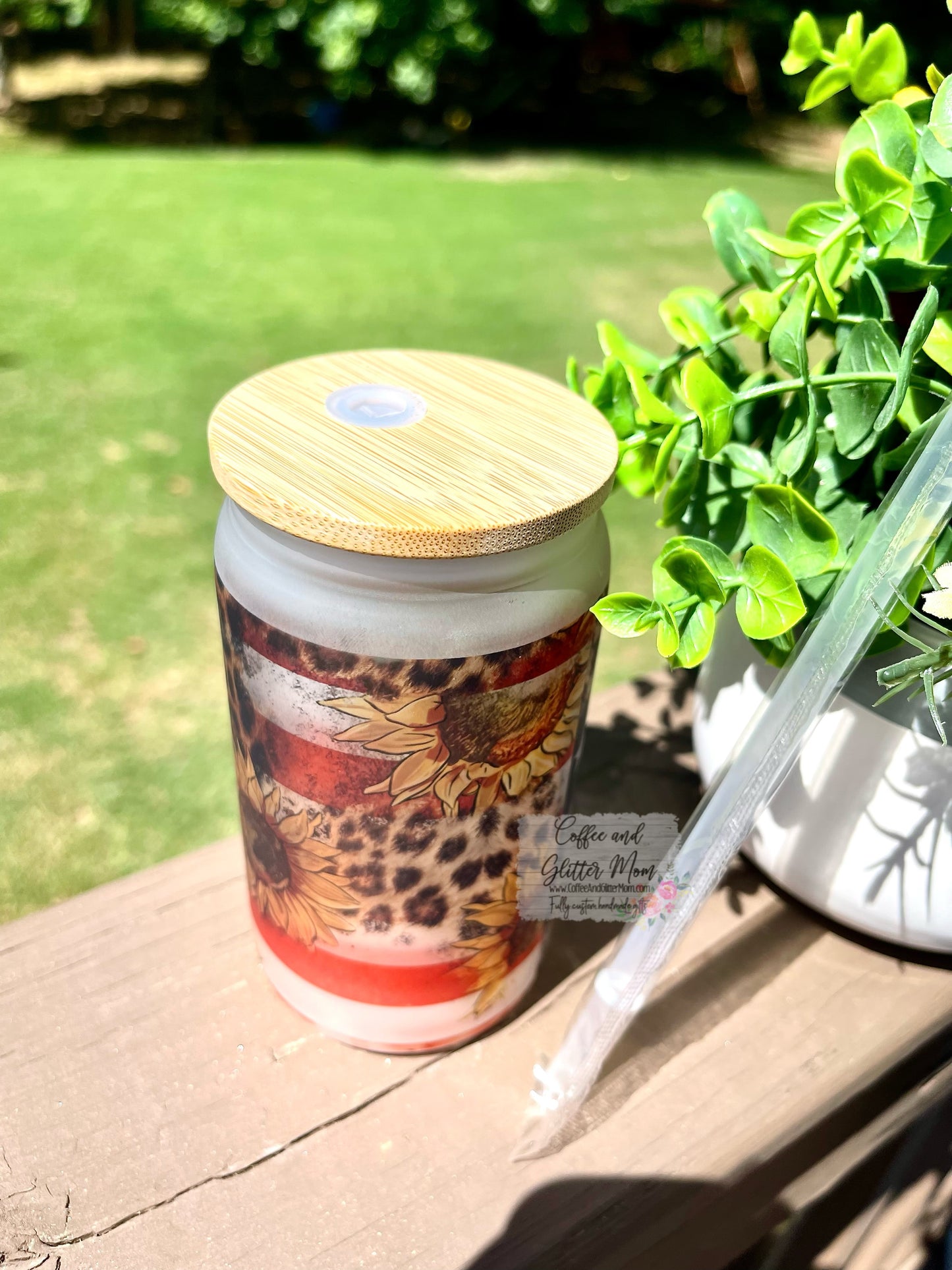 American Sunflower 12oz Glass Can