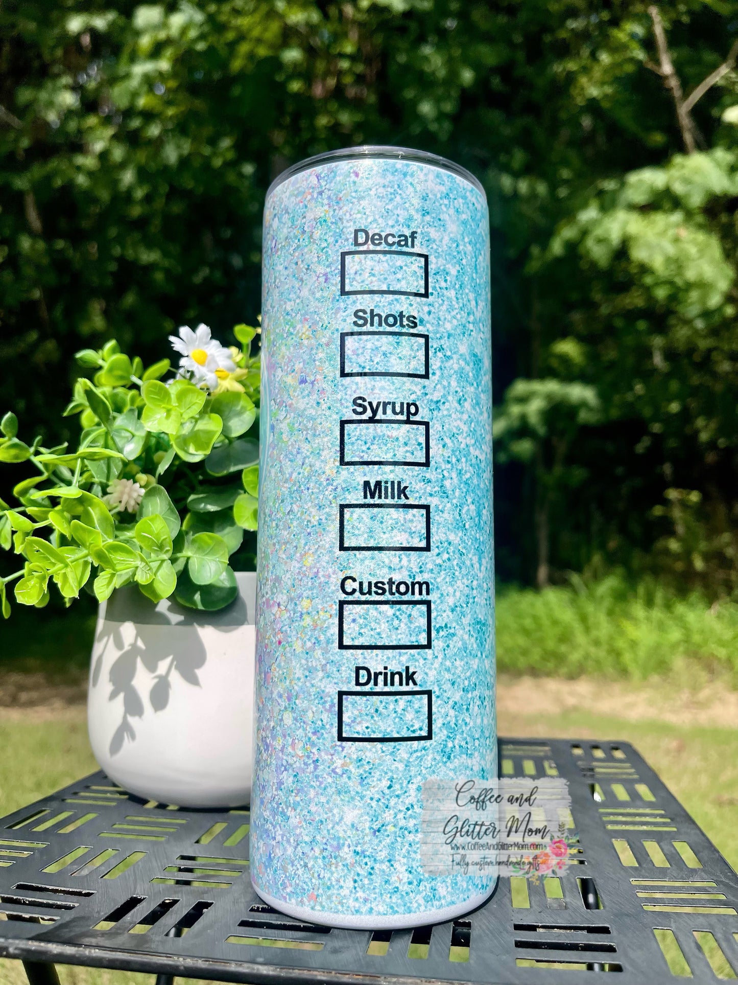 Blue Opal Starbucks Coffee 20oz Mint Rainbow Skinny Tumbler
